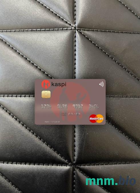 Kazakhstan Kaspi bank wygląd zdjęcia mastercard skan PSD + zdjęcie